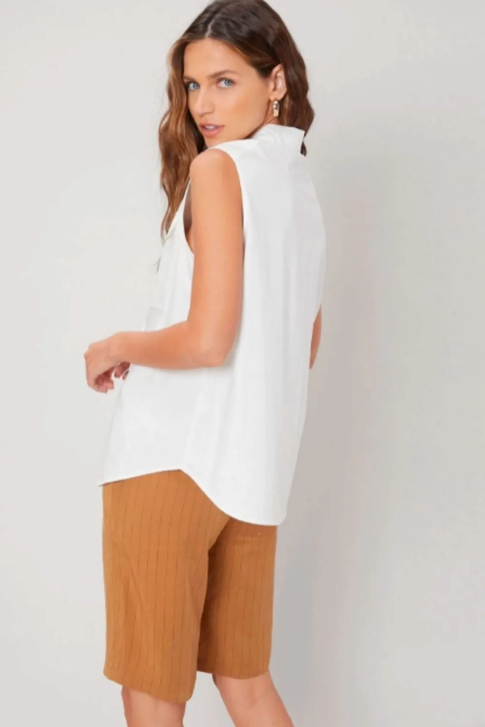 White Cotton Utility Shirt